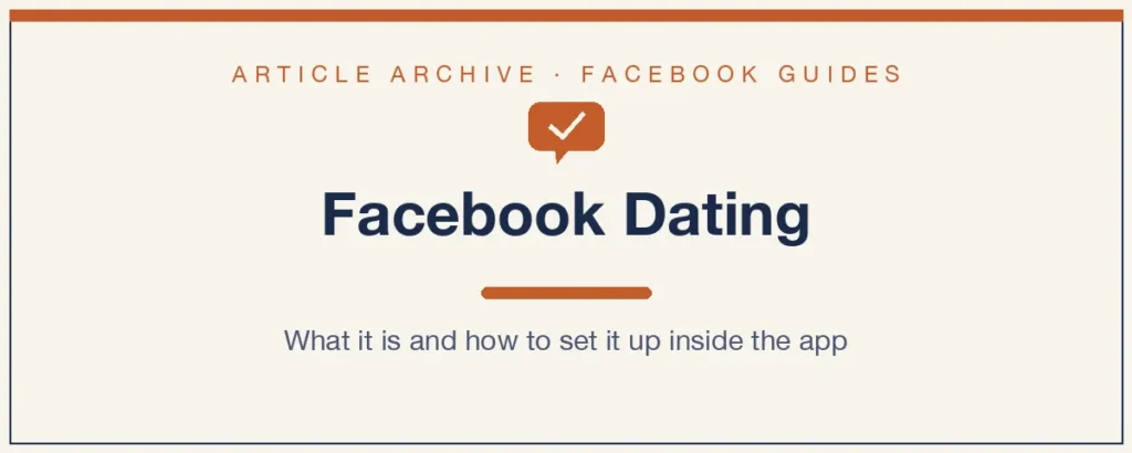 Phone showing the Facebook app menu with the Dating heart icon in the shortcuts list