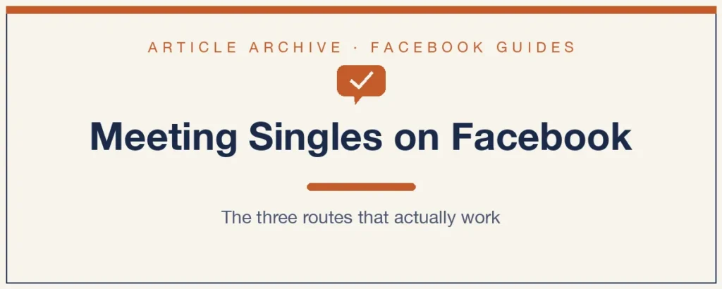 A phone showing the Facebook app menu with the Dating and Groups shortcuts visible