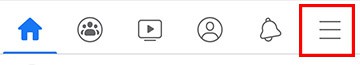 facebook avatar drop down menu