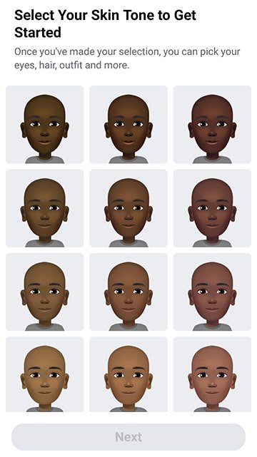Avatar Skin tone